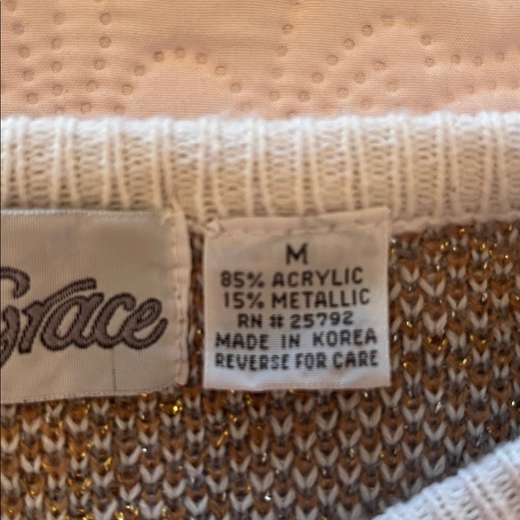 Alexa Grace Vintage Metallic Jeweled Sweater - Picture 8 of 8